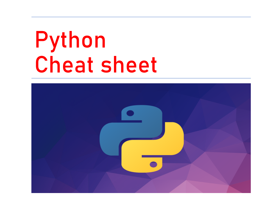 Python Cheat Sheets PDF